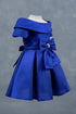 Baby Girls Off Shoulder Collar Bow Flower Girl Dress 6-24M