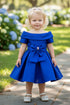 Baby Girls Off Shoulder Collar Bow Flower Girl Dress 6-24M