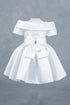 Baby Girls Off Shoulder Collar Bow Flower Girl Dress 6-24M
