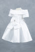 Baby Girls Off Shoulder Collar Bow Flower Girl Dress 6-24M