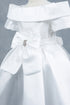 Baby Girls Off Shoulder Collar Bow Flower Girl Dress 6-24M