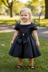 Baby Girls Off Shoulder Collar Bow Flower Girl Dress 6-24M