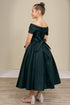 Elegant Off-Shoulder Satin Special Occasion Dress 4-18