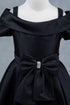 Elegant Off-Shoulder Satin Special Occasion Dress 4-14