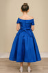Elegant Off-Shoulder Satin Special Occasion Dress 4-18