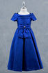 Elegant Off-Shoulder Satin Special Occasion Dress 4-14