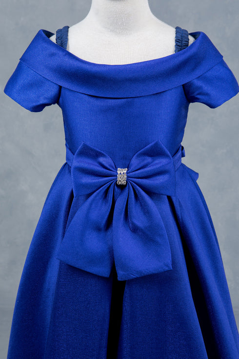 Elegant Off-Shoulder Satin Special Occasion Dress 4-14