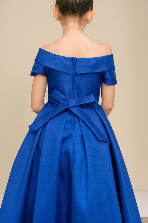 Elegant Off-Shoulder Satin Special Occasion Dress 4-18