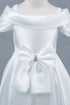 Elegant Off-Shoulder Satin Special Occasion Dress 4-14