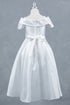 Elegant Off-Shoulder Satin Special Occasion Dress 4-14