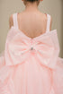 Elegant Floral Embellished Ruffle Back Dress 4-14