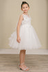 Elegant Floral Embellished Ruffle Back Dress 4-14