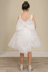 Elegant Floral Embellished Ruffle Back Dress 4-14