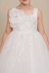Elegant Floral Embellished Ruffle Back Dress 4-14