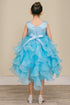 Girls Elegant Sequin & Ruffle Gown 2-14