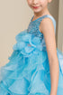 Girls Elegant Sequin & Ruffle Gown 2-14