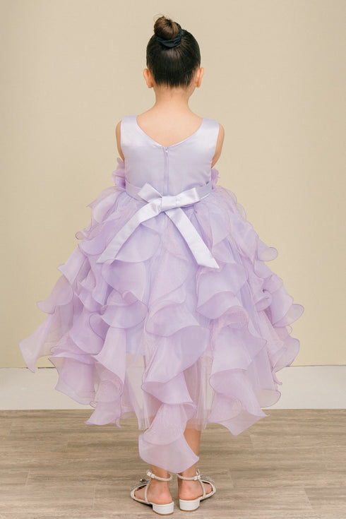 Girls Elegant Sequin & Ruffle Gown 2-14