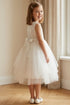 Girls Satin & Tulle Party Dress with Rhinestone Waistband 2-14