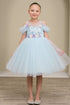 Girls Floral Sequin Tulle Special Occasion Dress 2-14