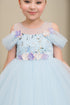 Girls Floral Sequin Tulle Special Occasion Dress 2-14