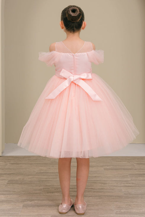 Girls Floral Sequin Tulle Special Occasion Dress 2-14