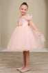 Girls Floral Sequin Tulle Special Occasion Dress 2-14