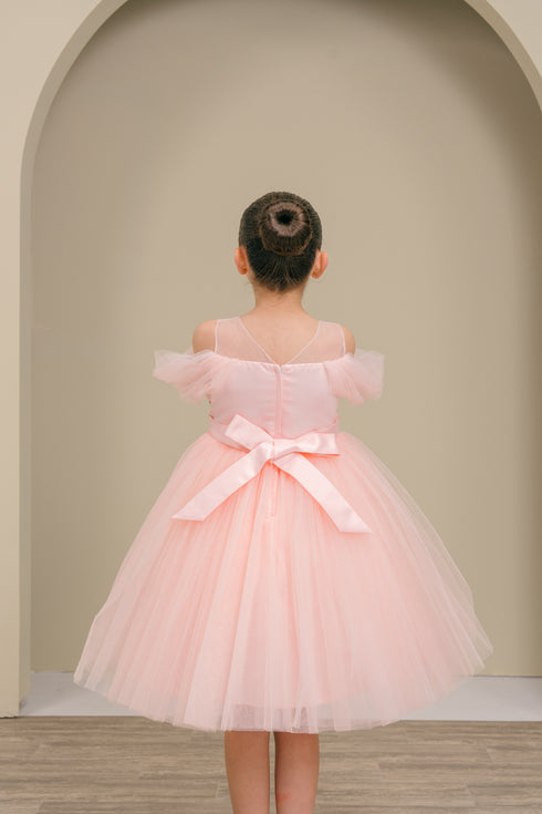 Girls Floral Sequin Tulle Special Occasion Dress 2-14