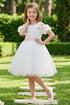Girls Floral Sequin Tulle Special Occasion Dress 2-14