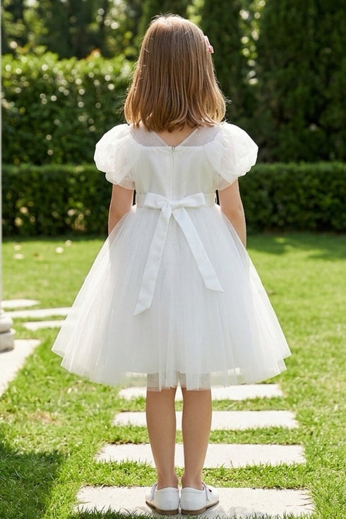 Girls Floral Sequin Tulle Special Occasion Dress 2-14