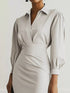 ruched-midi-shirt-dress-with-side-slit-OhSoStyled-Sophia's-Style-6