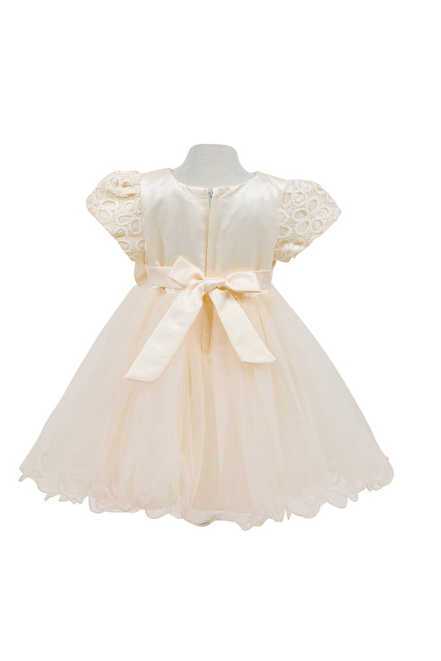 Baby Girls Lace Tulle Party Dress with Bow 6-24Months
