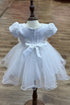 Baby Girls Lace Tulle Party Dress with Bow 6-24Months