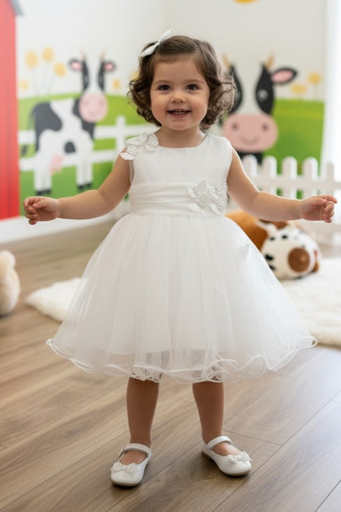 Baby Girls Butterfly Tulle Party Dress 6-24Months