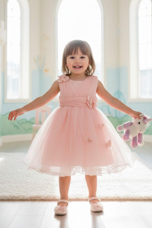 Baby Girls Butterfly Tulle Party Dress 6-24Months
