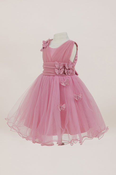 Baby Girls Butterfly Tulle Party Dress 6-24Months