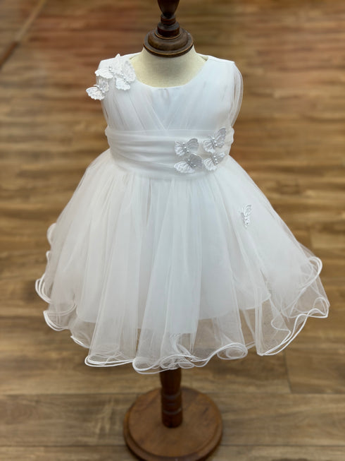 Baby Girls Butterfly Tulle Party Dress 6-24Months