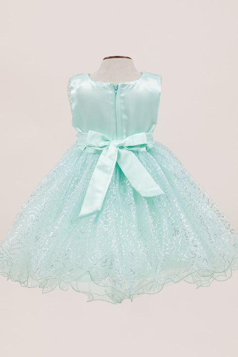 Baby Girls Sparkly Tulle Floral Special Occasion Dress 6-24Months
