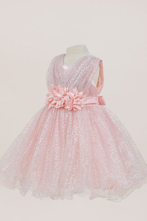 Baby Girls Sparkly Tulle Floral Special Occasion Dress 6-24Months