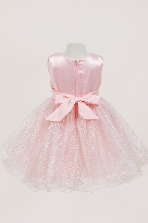 Baby Girls Sparkly Tulle Floral Special Occasion Dress 6-24Months