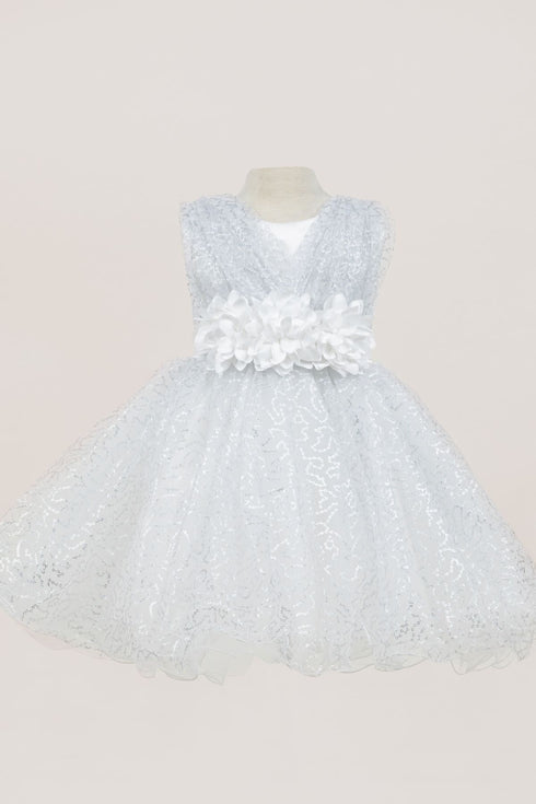 Baby Girls Sparkly Tulle Floral Special Occasion Dress 6-24Months