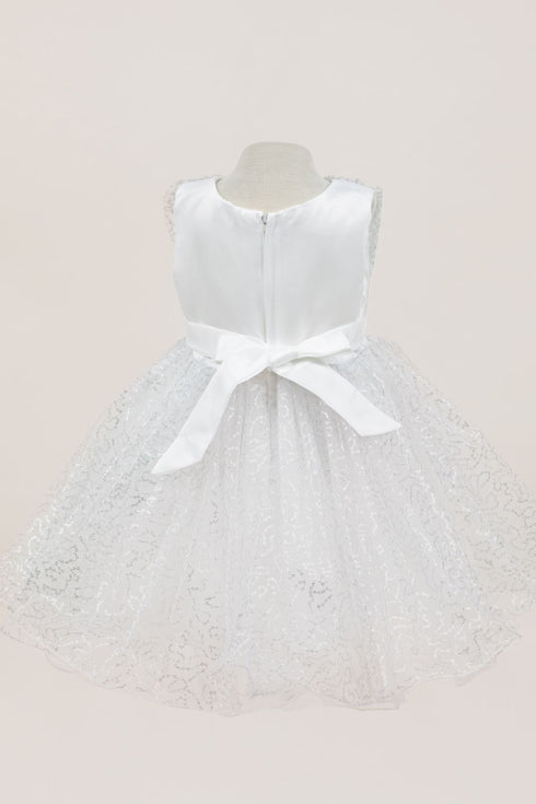 Baby Girls Sparkly Tulle Floral Special Occasion Dress 6-24Months