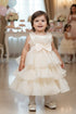 Baby Girls Tiered Organza Bow Special Occasion Dress 6-24Months