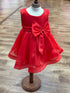 Satin Baby Girl Dress with Bow – Elegant Toddler Party & Special Occasion Dress 6-24Months