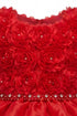 Baby Girl 3D Rose Pearl Ruffled Organza Dress 3-24Months