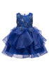 Baby Girl Butterfly Ruffled Organza Dress with Hair Clip 6-24Months
