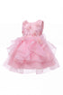 Baby Girl Butterfly Ruffled Organza Dress with Hair Clip 6-24Months