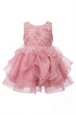 Baby Girl Butterfly Ruffled Organza Dress with Hair Clip 6-24Months