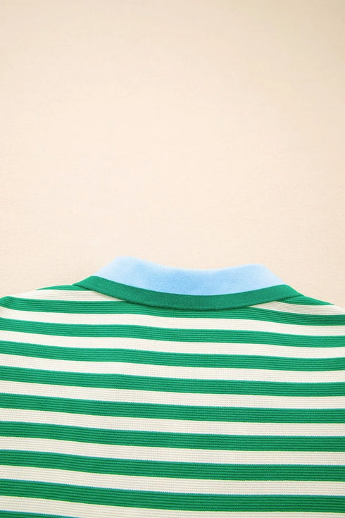 stripe-print-contrast-collar-split-neck-flutter-sleeve-dress-OhSoStyled-Sophia's-Style-7