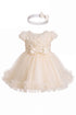 Baby Girls Floral Tulle Dress with Headband 6-24 Months