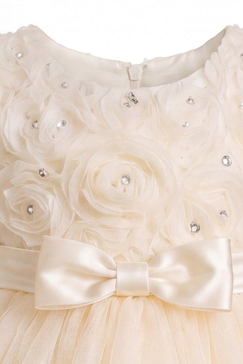 Baby Girls Floral Tulle Dress with Headband 6-24 Months
